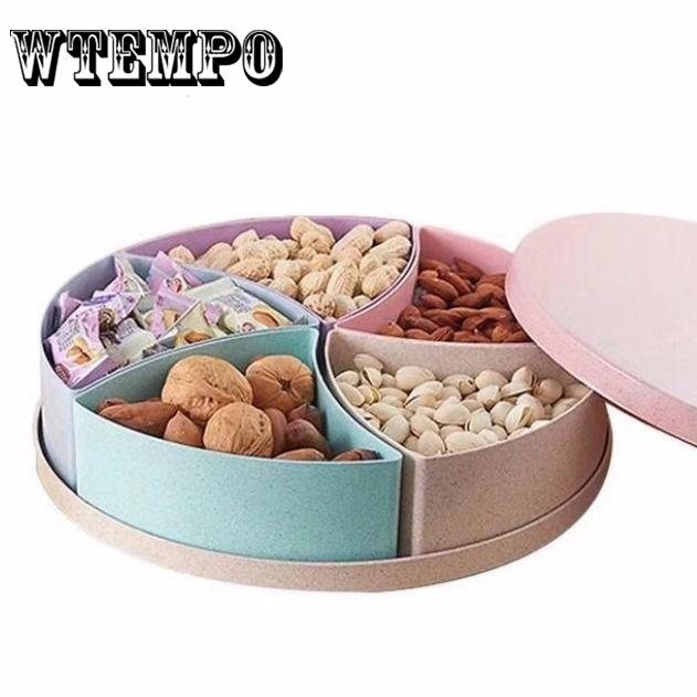 Brand Plastic Storage Box Family House Melon Seed Plate Sitting Room Dry Fruit Box Home