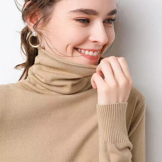 Women's Turtleneck Cashmere Sweater Warm knited Jumpers Ladies Pullover Women's slim sofa Sweaters  Turtleneck Autumn Winter