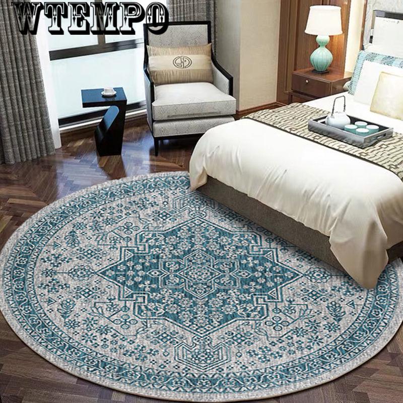 American Carpet Living Room Carpet Sofa Mat Coffee Table Mat Soft Round Carpet Bedroom Carpet