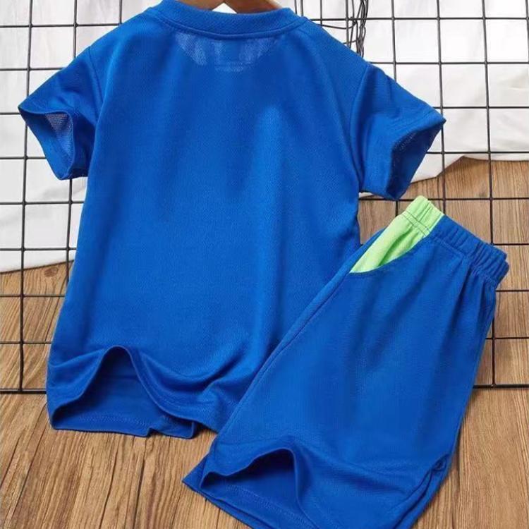 Children Clothing Set Boys and Girls Short-sleeved Shorts Suit Summer Thin Printing Letter Children Quick-drying Sports Two-piece Suit