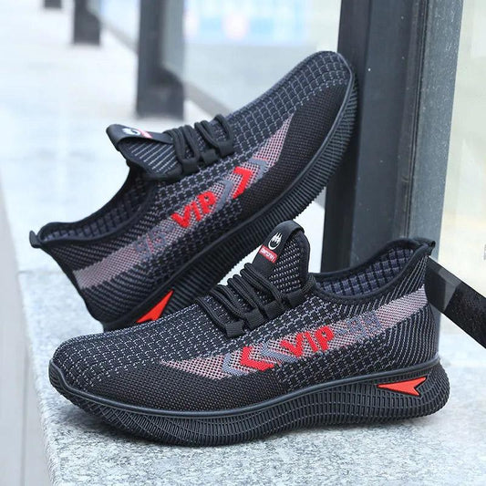 Men's Casual Mesh Shoes Breathable Deodorant Sneakers Trend Shoes All-match Non-slip Soft Bottom Net Shoes Spring and Summer Comfortable Dad Shoes