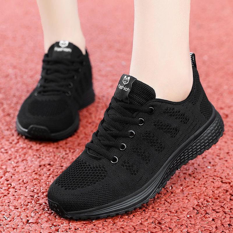 Women Casual Shoes Breathable Walking Mesh Flat Shoes Woman Contrast Color Sneakers Women Tennis Sports Shoes