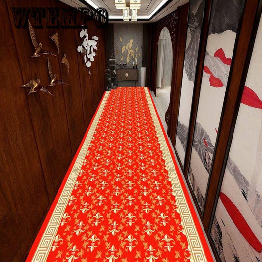 3D Plant Hallway Carpet Pastoral Rugs Corridor Floor Mat Soft Aisle Stairs Anti-slip Long