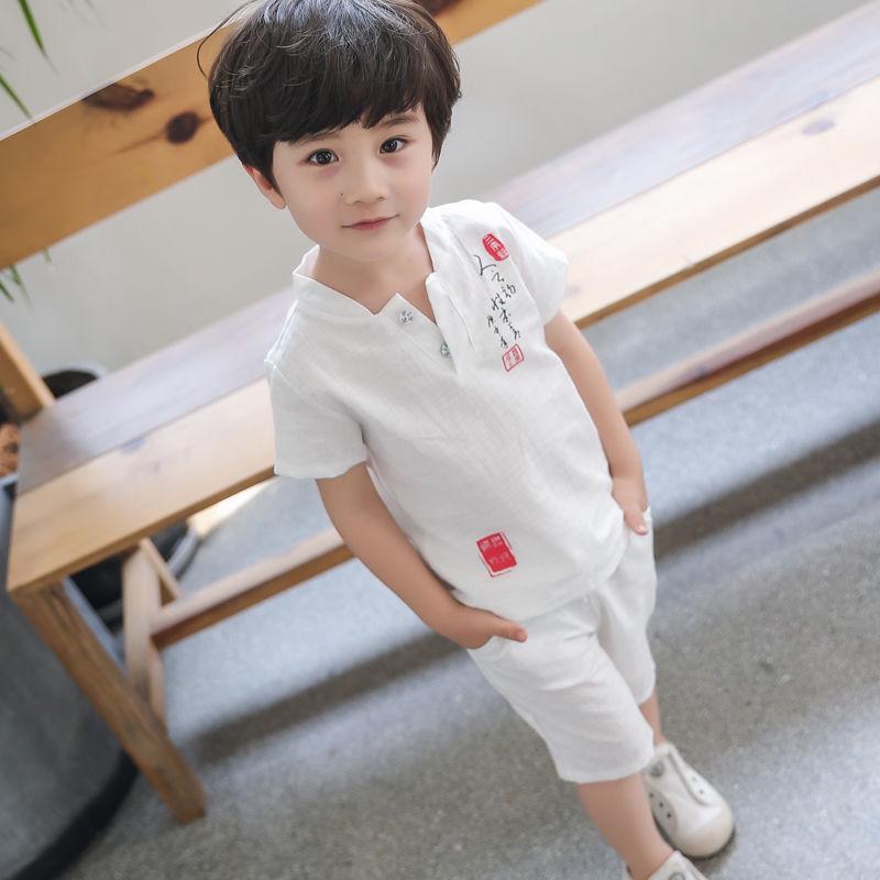 Kids Clothing Boy Suit Summer  Short-sleeved Casual  Baby Children 1-9 Years Old Two-piece