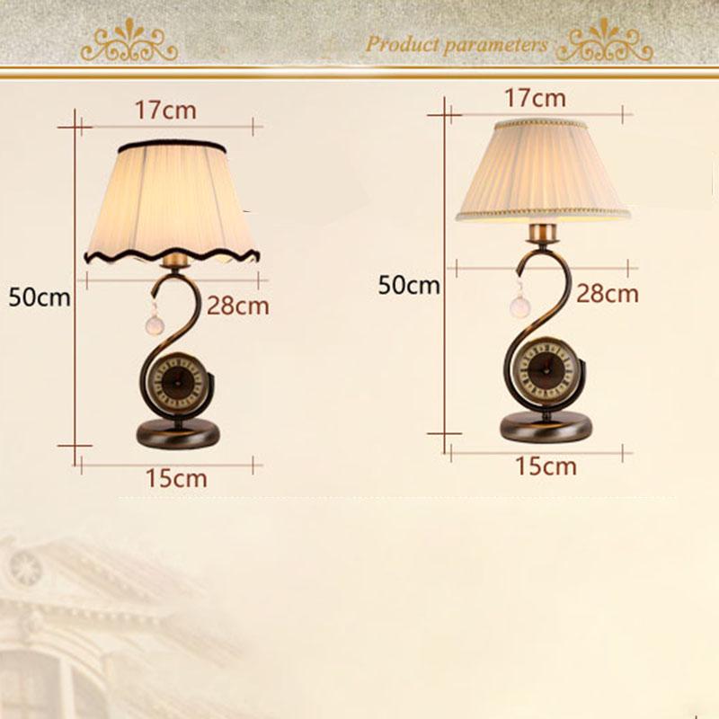 Cloth Lampshade LED Bedside Lamp for Bedroom  Modern Living Room Table Lamp