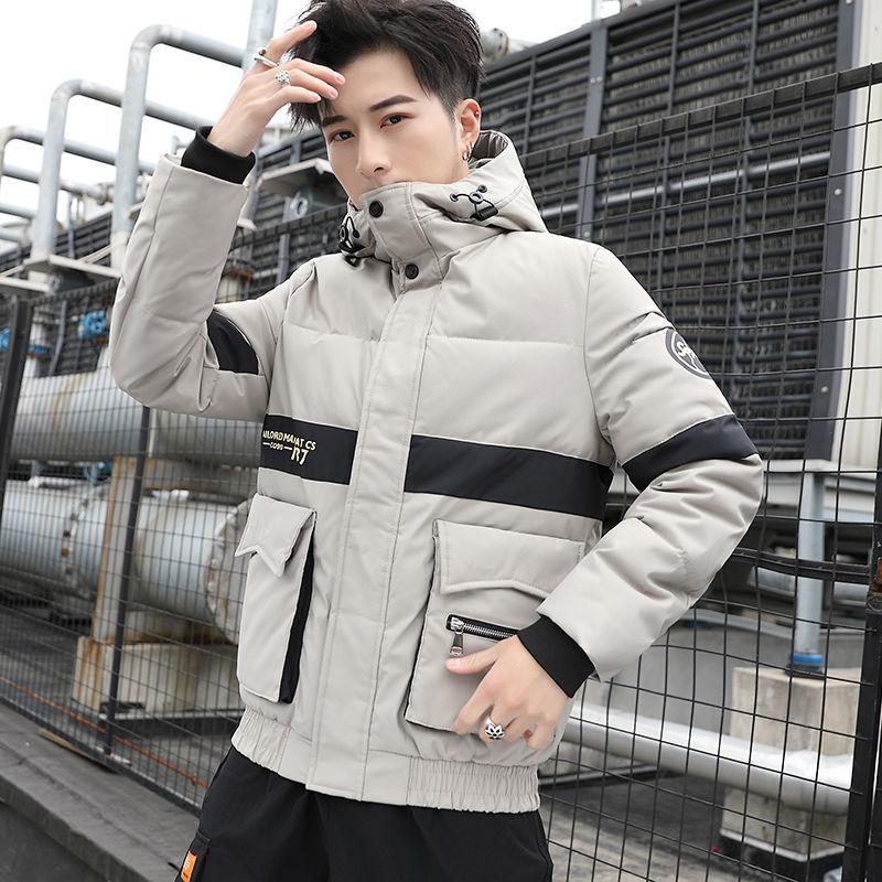 Winter Warm Men's Jacket Fashion Trend Men's Cotton-padded Jacket Plus Velvet Thick Men's Parker Clothing