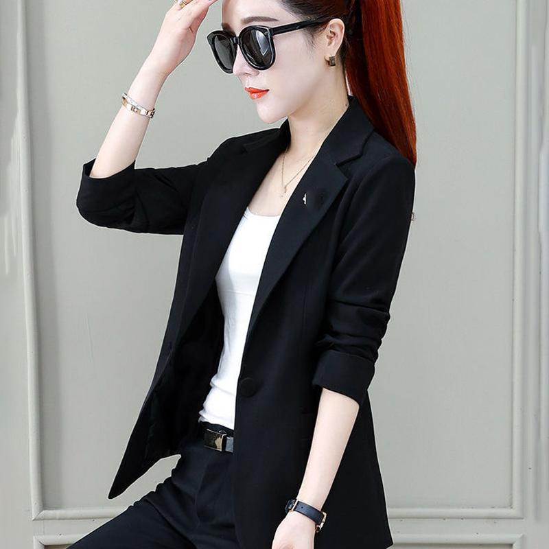 Short Paragraph Suit Jacket Female Spring and Autumn Thin Section Temperament Elegant Ladies Suit Jacket Slim Suit Jacket Women's Casual Jackets