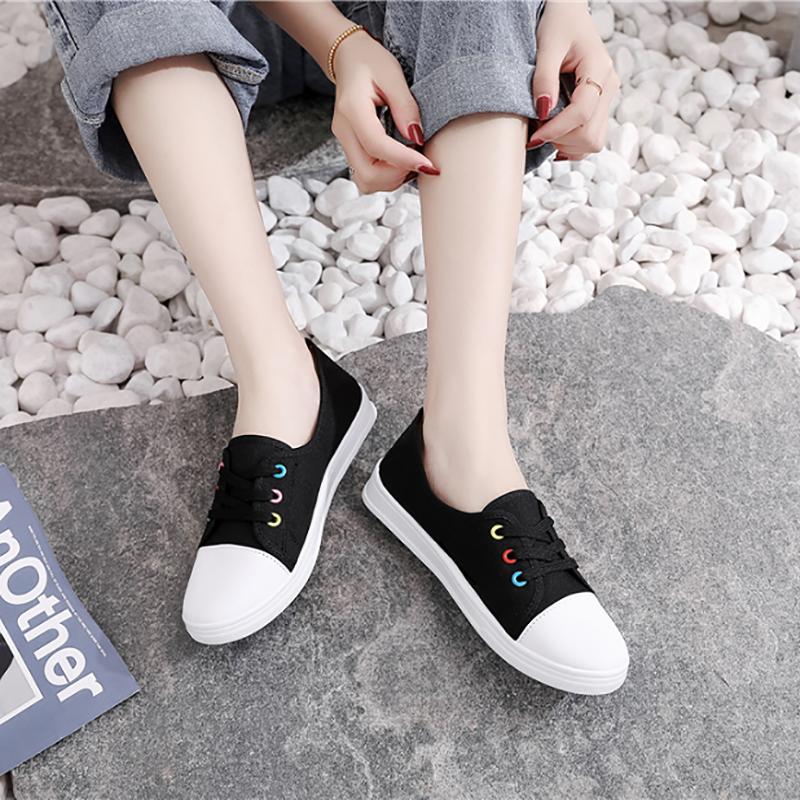 Canvas Shoes Women's Shoes Korean Version of The Spring and Summer Student Small White Board Shoes Thin Trend Women's Shoes