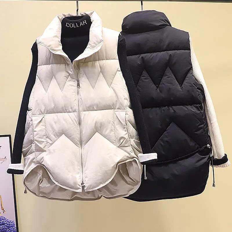 Women's Down Cotton Waistcoat Winter Wear All-match Waistcoat Korean Loose Waistcoat Trendy