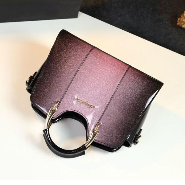 Cross Body Summer Leather Texture Patent Leather Bag Wild Female Bag Simple Shoulder