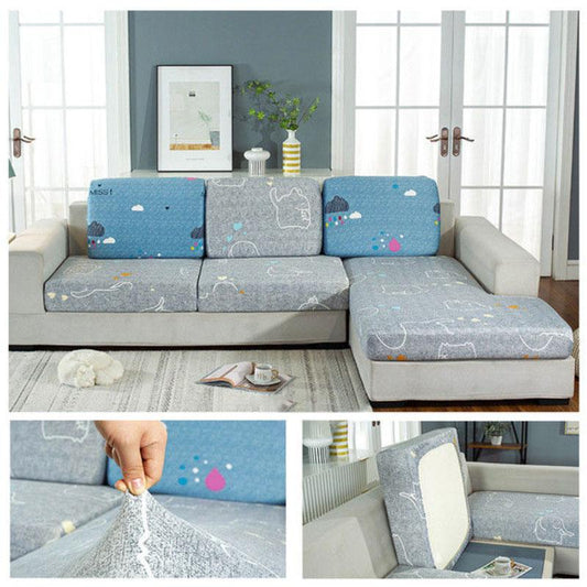 Jacquard Thick Seat Cushion Cover Stretch Furniture Protector Sofa Seat Sofa Slipcover Sofa Cover Soft Flexibility Washable