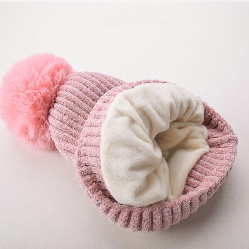 Woman hat Plush Cotton hat Trendy wild hat Windproof hat Autumn winter Warm hat Thick hat Fashion