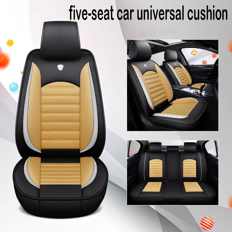 Fully-enclosed five-seat leather seat car seat cartoon four seasons universal car seat cover