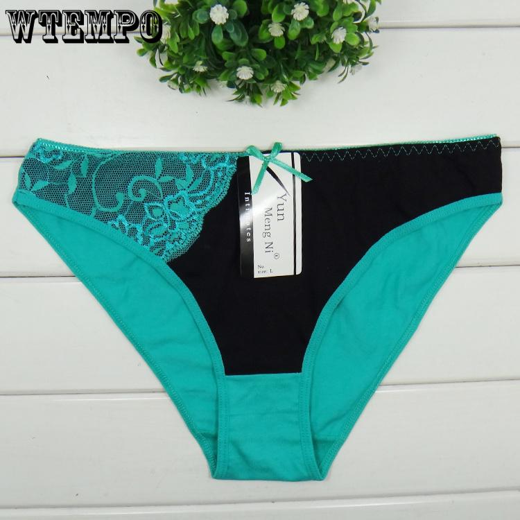 Women Underwear Cotton Sexy Lace Low Waist Ladies Panties Knickers Briefs Lingerie 6 pcs/Lot