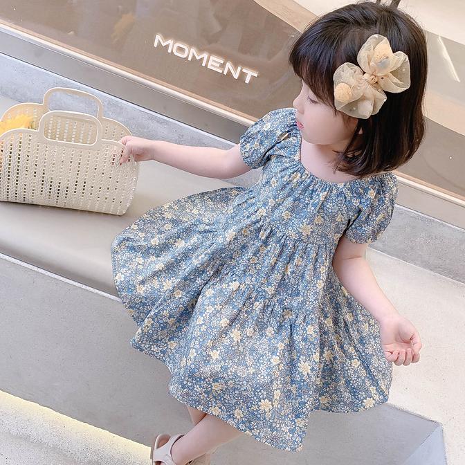 Toddler Baby Girls Clothes Summer Short Sleeve Floral Princess Birthday Dress Dresses for Girl Baby Clothing Thin Costume Dress