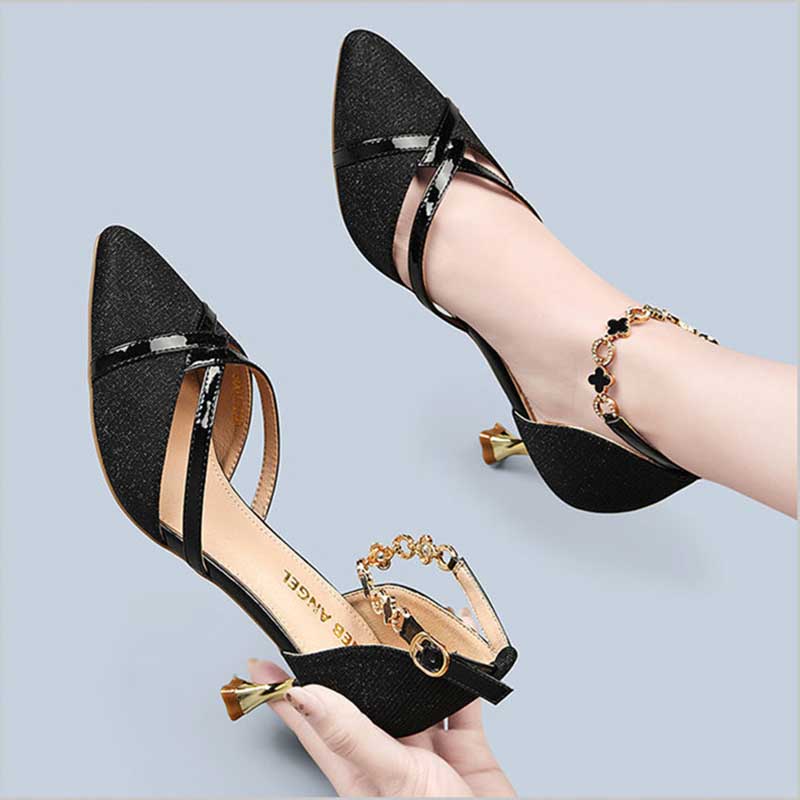 Baotou Sandals Women's All-match Fashion Cat Heel with High Heels Stiletto Summer Women's Shoes