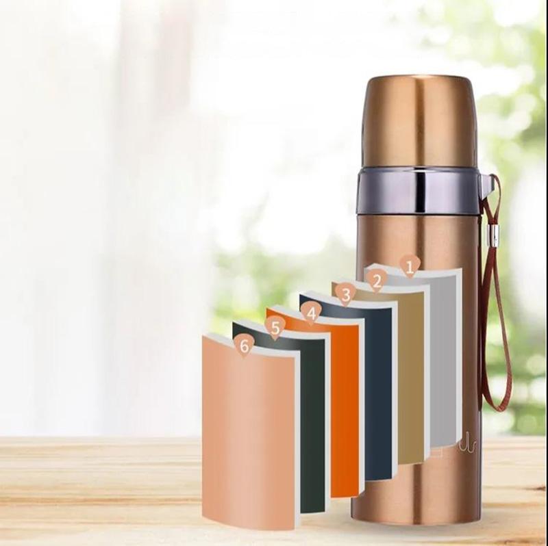 0.5/0.75L/1L Vacuum Flask Stainless Steel Outdoor Sports Kettle Coffee Tea Water Bottle Milk Insulation Pot