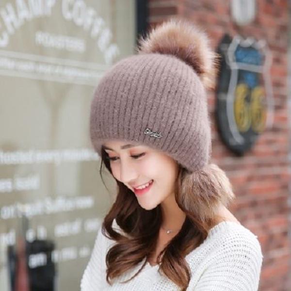 Trendy wild hat Windproof hat Autumn winter Warm hat Thick hat Fashion Woman hat Plush Cotton hat