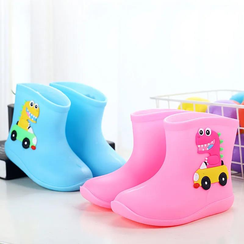 Classic Children's Shoes PVC Kids Baby Cartoon Shoes Water Shoes Waterproof Rain Boots Toddler Girls and Boys Rainboots