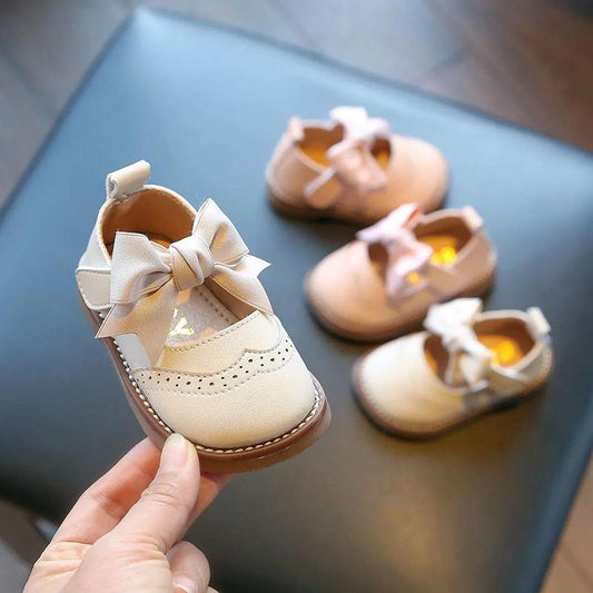 Women's Baby Shoes Soft Bottom Children's Princess Shoes 0-1-3 Years Old Toddler Shoes Spring and Autumn Baby Single Shoes Girls Small Leather Shoes