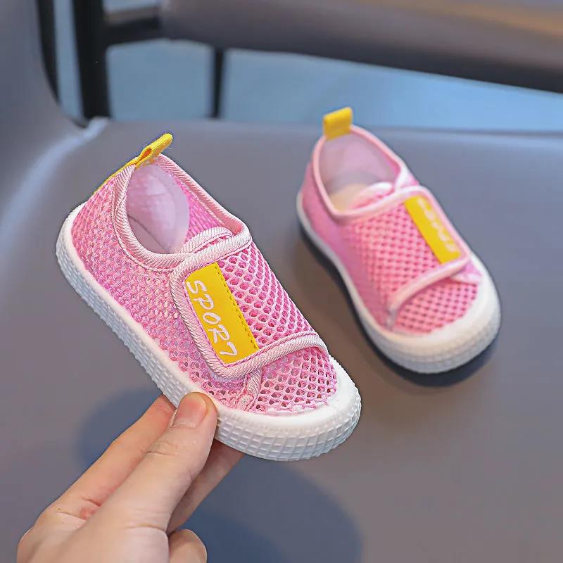 Children's Summer Sneakers Hollow Mesh Shoes Baby Soft-soled Indoor Shoes Girls White Shoes Boys