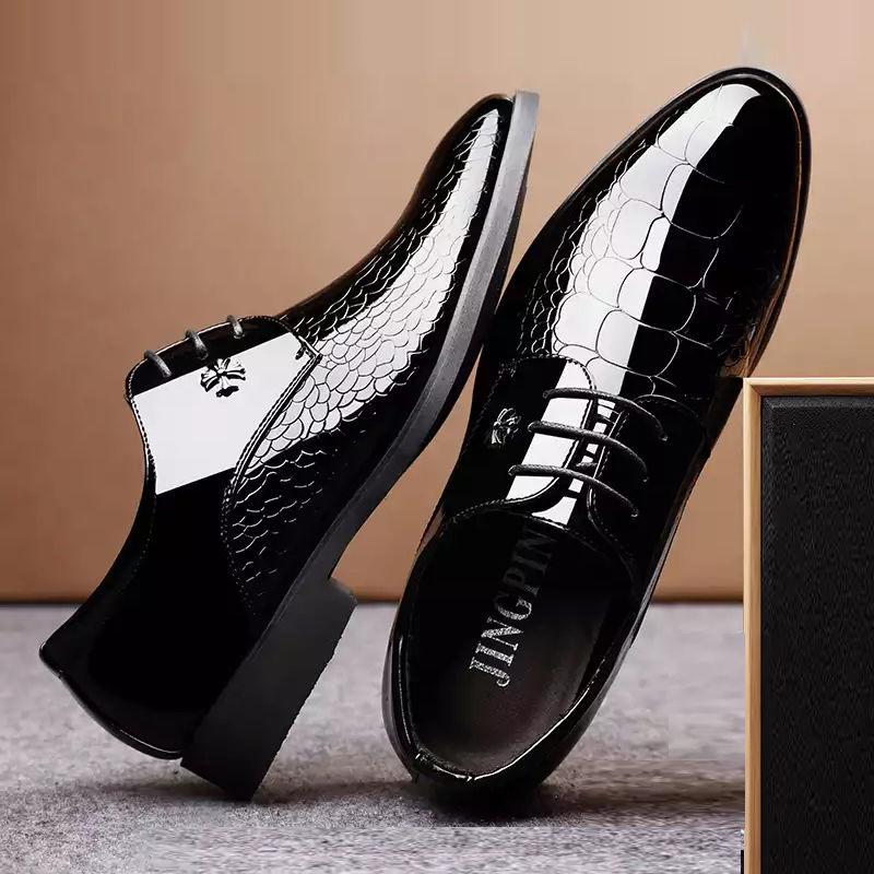 Genuine cow Leather Men formal shoes brogues luxury elegant classic designer men oxford shoes