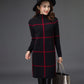 Autumn Winter Plaid Turtleneck Sweater Women Long Thick Pullover Sweater Dress All-match Bottoming Shirt Jumper Top