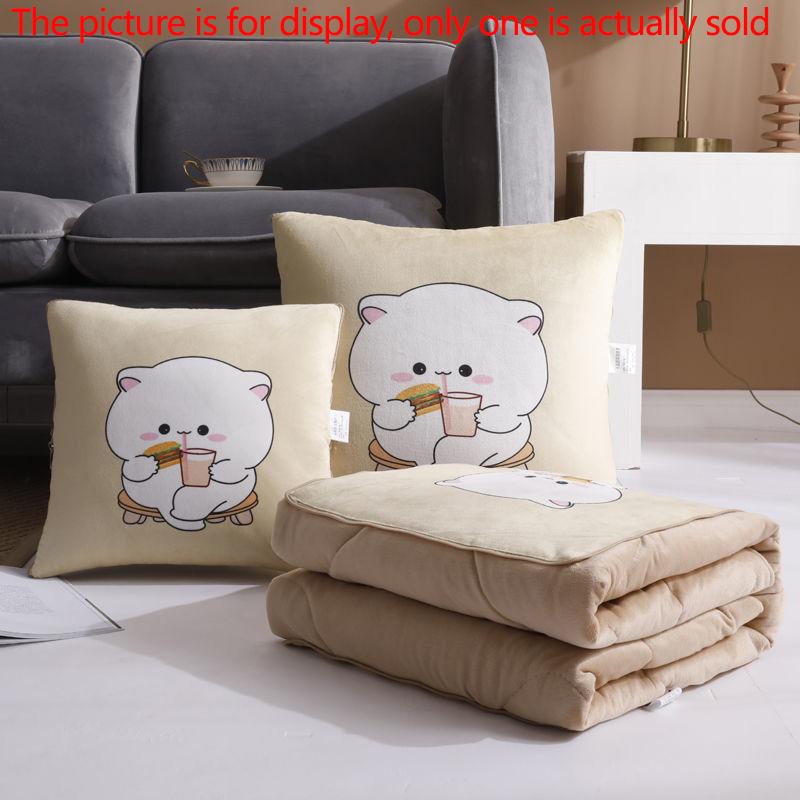 Winter Dual-purpose Pillow Coral Velvet Pillow Variable Quilt Home Sofa Pillow Car Warmth Artifact