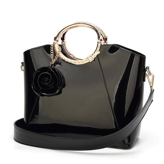 Ladies Bag Fashion Patent Leather Glossy Elegant Noble Atmosphere Female Handbag Shoulder Bag