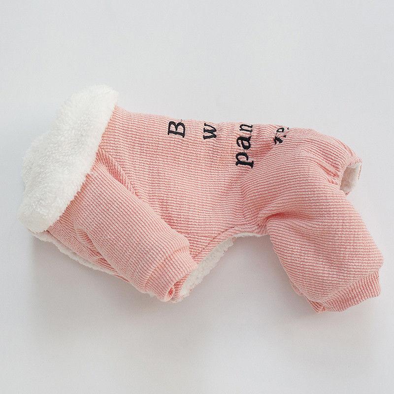 Pet Dog Coat Four-legged Clothing Autumn Winter Cotton Coat Thickened Double-layer Cotton Fleece Warm Coat Little Dog Puppy Teddy Bichon Outfit