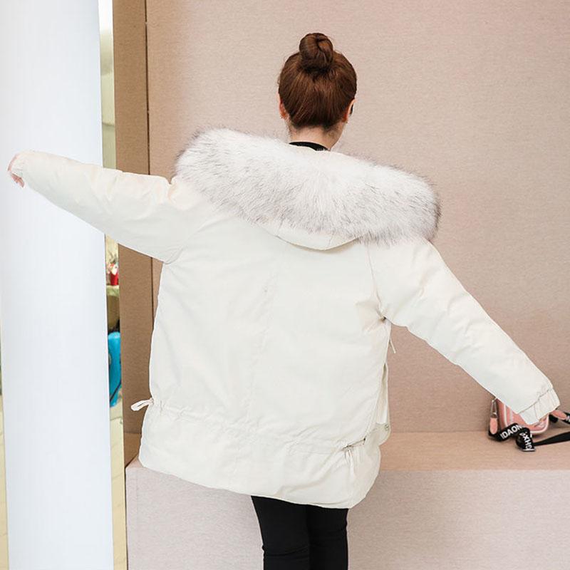 Cotton-padded Jacket Women's Mid-length Big Fur Collar Student Winter Korean Style Loose Cotton-padded Jacket Women's Thick Coat