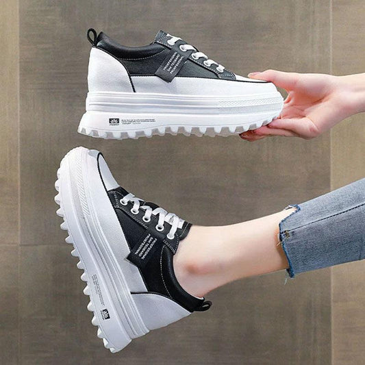 Inner Increased White Shoes Women's Thick-soled Wild Platform Shoes Sports Shoes Casual Shoes Sneakers Single Shoes