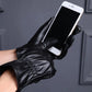 Women's Warm Leather Gloves Outdoor Riding Touch Screen Gloves  Winter Windproof and Suede Leather Gloves