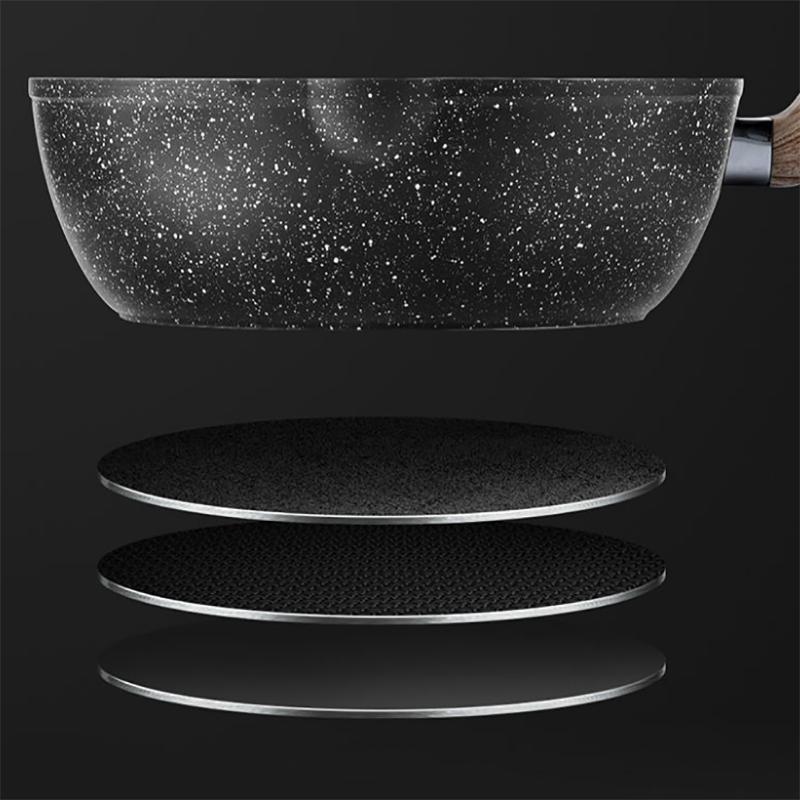 Maifan Stone Wok Pan Non-stick Pan Induction Cooker Gas Stove Suitable for Pancake Pan Fried Egg Artifact Steak Household