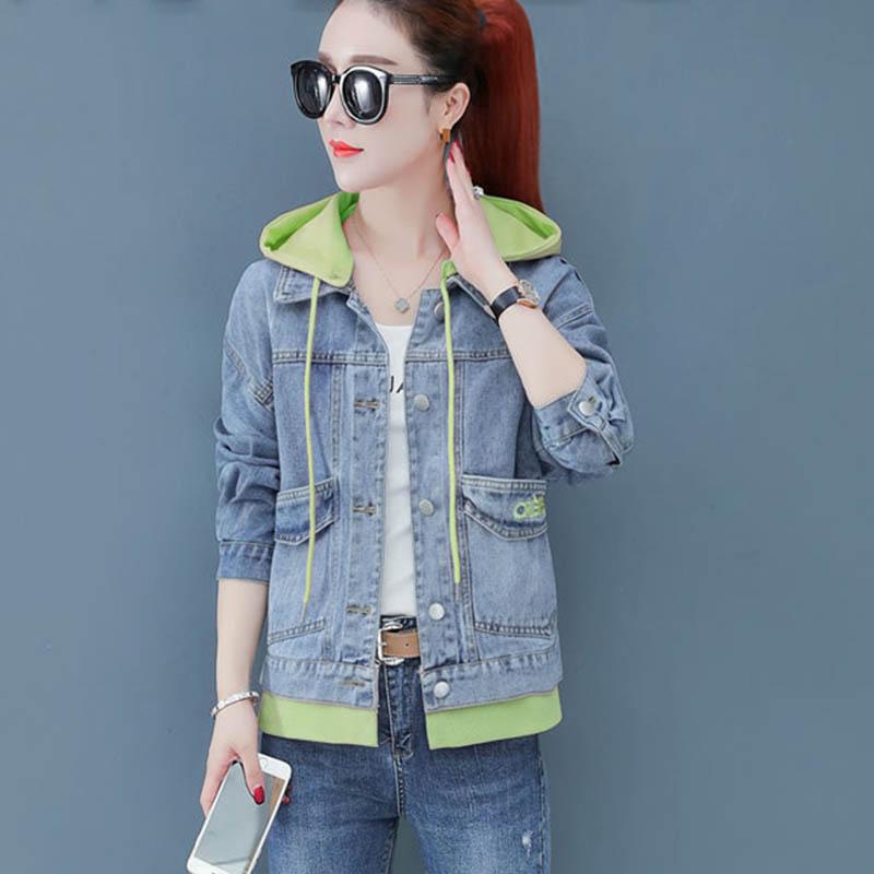 Cowboy Clothing Detachable Hat Jacket Female Spring and Autumn Models Loose Western Style All-match Casual Baseball Uniform