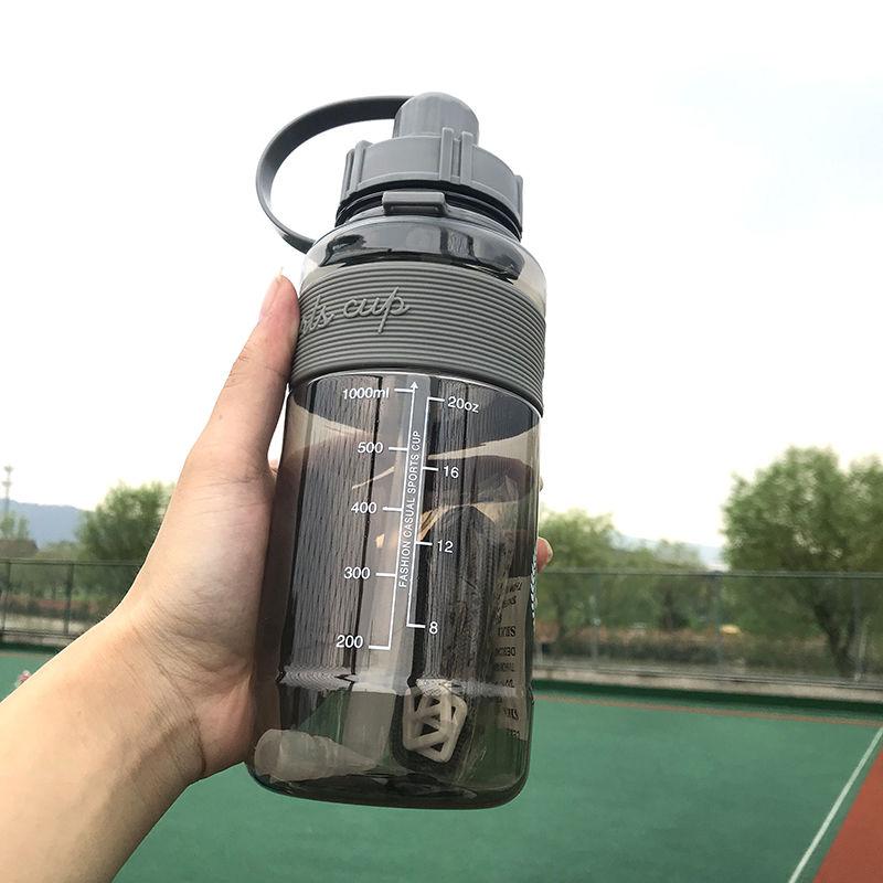 Large-capacity Plastic Cup Korean Version Dual-use Adult Straw Cup Strap Student Cup Sports Outdoor Fall Trend Cup