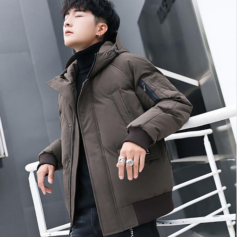 Fashionable Men's Winter Jacket Loose Casual Youth Hooded Cotton Jacket Korean Trend Parker Clothing