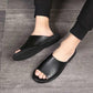 Men Can Wear Slippers Summer One-word Sandals and Slippers Leather Sandals Non-slip Beach Shoes Leisure Walking Shoes