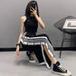 Womens Joggers Sweatpants Wide Leg Pants Loose Stripe Casual High Waist Pants Streetwear Trousers