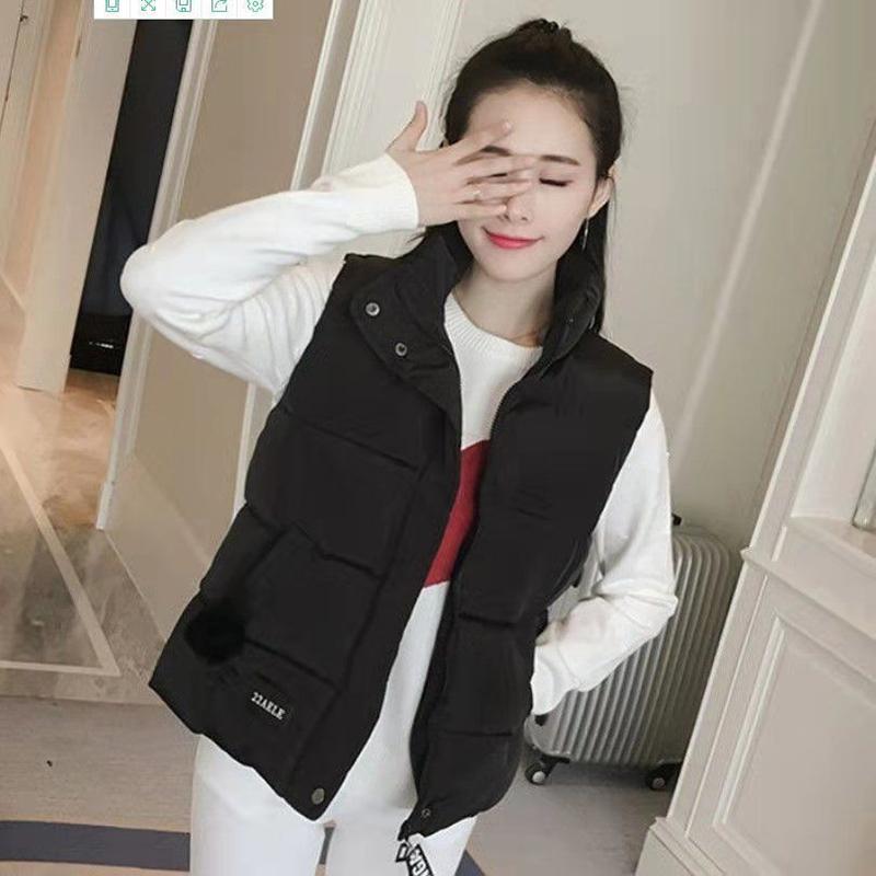 Women's Loose Short Vest Autumn and Winter Thickened Warm Vest Down Coat Cotton Top