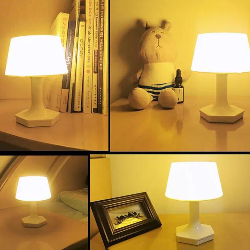 Led Night Light Bulb Bedroom Bedside Table Lamp Luminous Unplugged Baby Energy-saving Power-saving Rechargeable Table Lamp