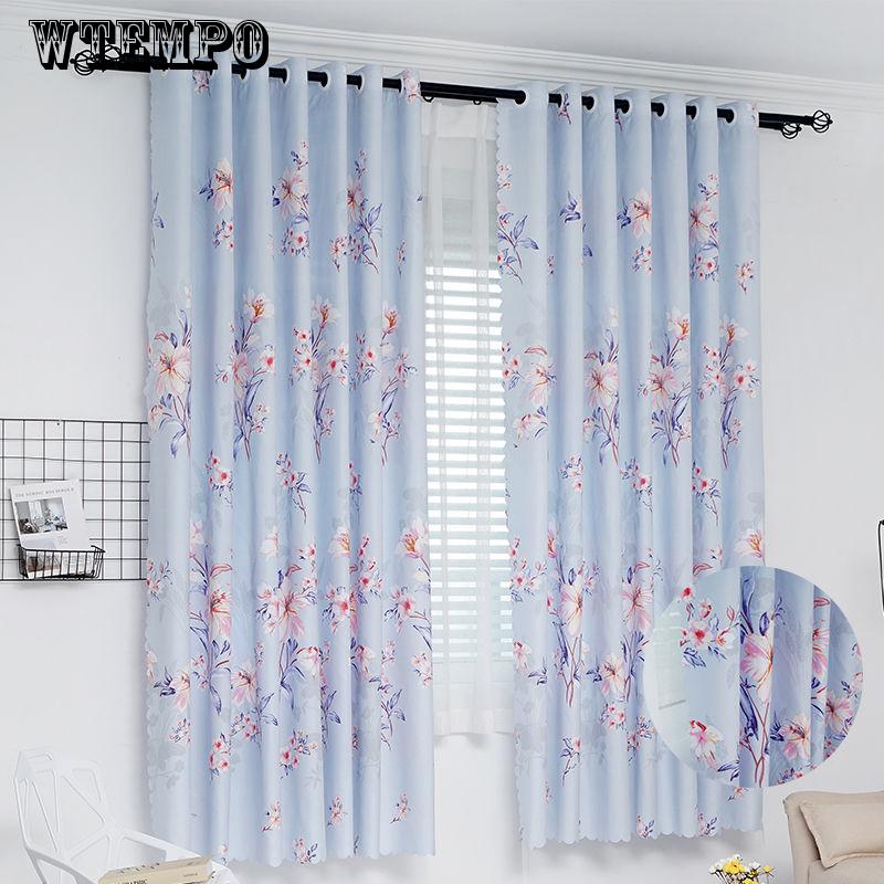 2pcs Short Curtain Living Room Bedroom Small Curtain Finished Shade Curtain