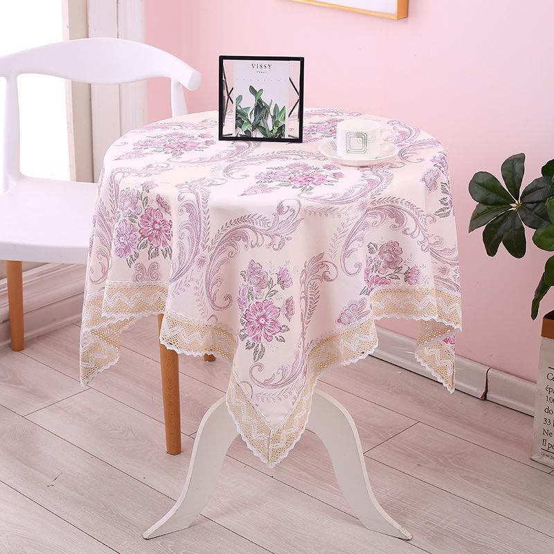 Round Tablecloth Small Round Table Bedside Table Linen Embroidery Cover Towel Table Cloth Dust Cover Nordic Minimalist Style