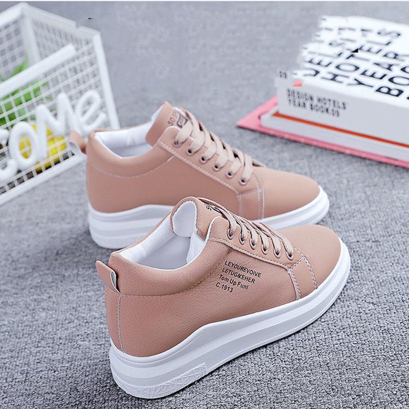 All-match Women's Clearance Sneakers Fashion Harajuku Style Student Casual Thick Sole Shoes