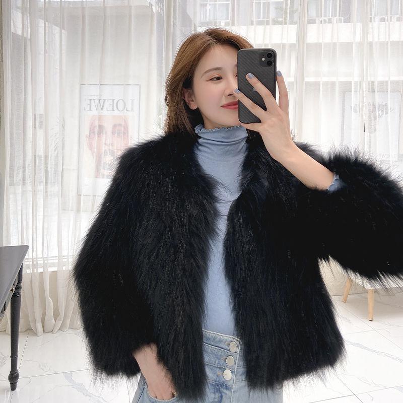 Short Female Fox Fur Coat Korean Version of Haining Mink Fleece and Fur Coat