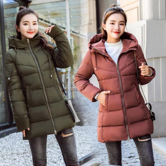 Fashion Large size Down Winter Woman's Cotton clothing Woman's Winter Long Sleeve Warm Jacket