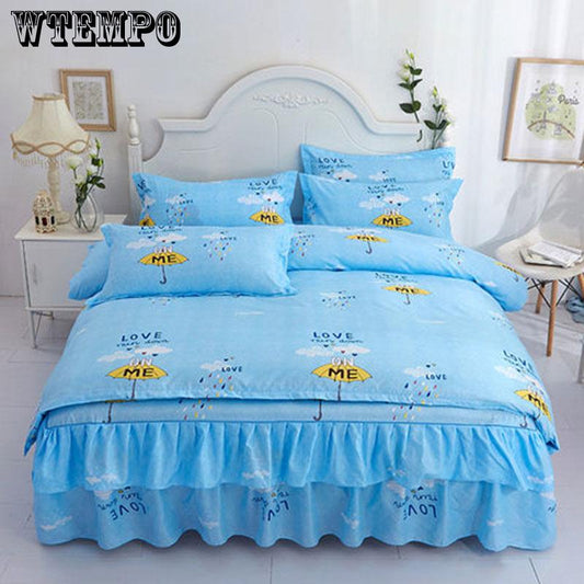 New Classic Bedding Set 4 Size Flower Bed Linen 2/3pcs/set Duvet Cover Set Pastoral Bed Sheet