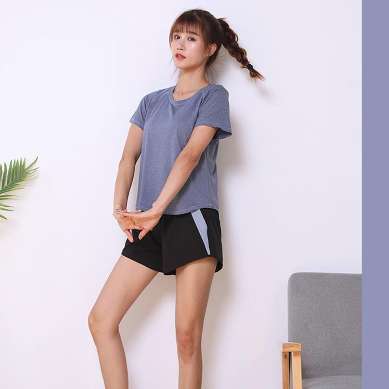 Mesh Yoga Clothes Women's Tops Short-sleeved Sports Suits Running Shorts Fitness Clothes Large Size Loose Fitness Suits