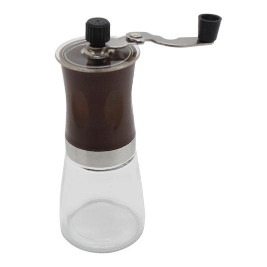 Manual Coffee Grinder Glass Hand Crank Coffee Bean Grinder Household Grinder Portable Household Coffee Grinder