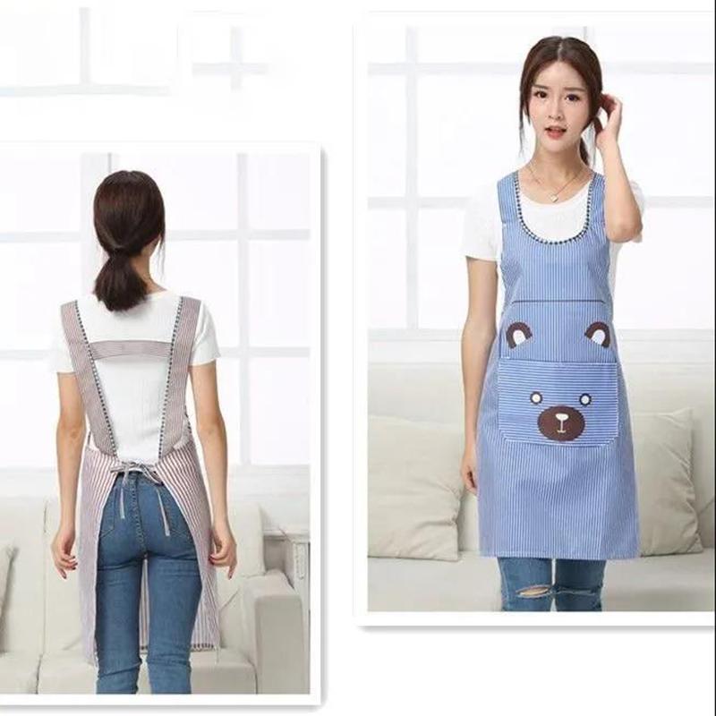 Cute Apron Women's Overalls Anti-fouling Oil-repellent and Waterproof Kitchen Dressing Overalls Waist Dressing Apron Overalls